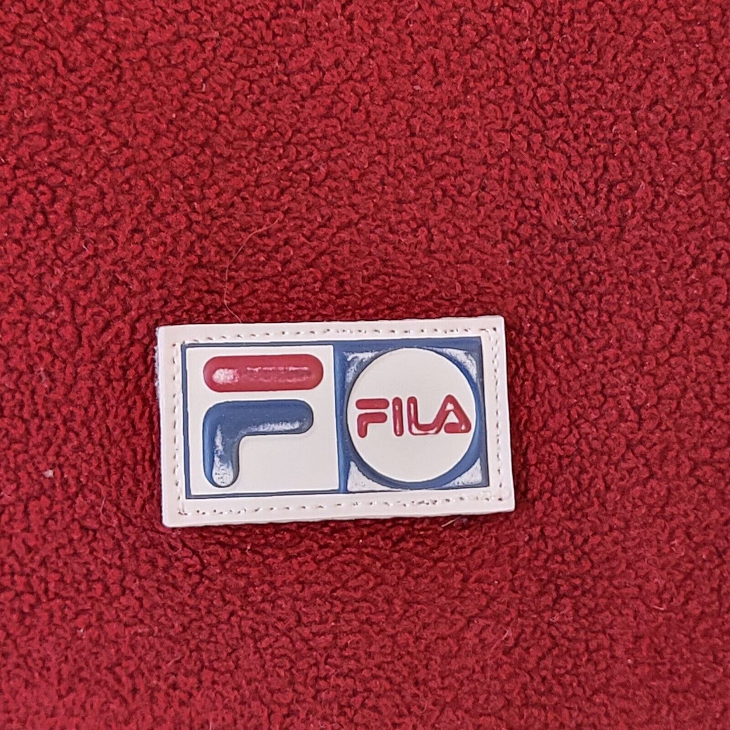 Fila 90s Vintage Red 1/4 Zip Fleece Men's Size Medium
