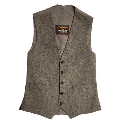 Centaur Vintage 80's Beige Button Up Waistcoat Women's UK Size M