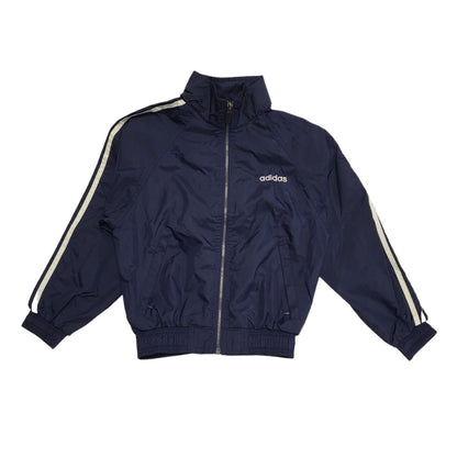 Adidas 90s Vintage Blue Hooded Zip Up Jacket Kids Size Small