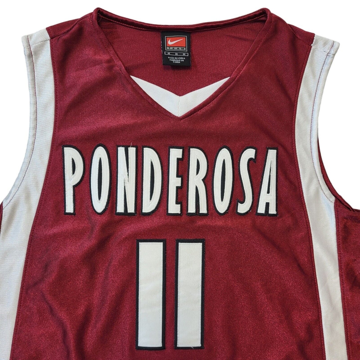 Nike Team 90s NBA Red White No 11 Ponderosa Vest Top Men's Size M