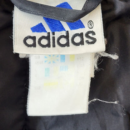Adidas 90s Vintage Black Over-sized Windbreaker Coat Men's Size 2XLarge
