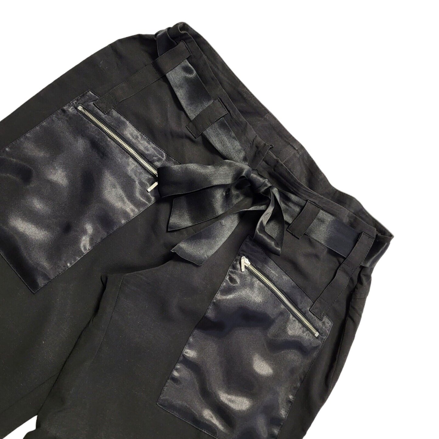 New Look Vintage Y2k Black Flared Leg Trousers Uk Women's Size 14 W32 L31