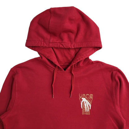 Vans Y2k Red Pullover Sweatshirt Hoodie Uk Men's Size Small