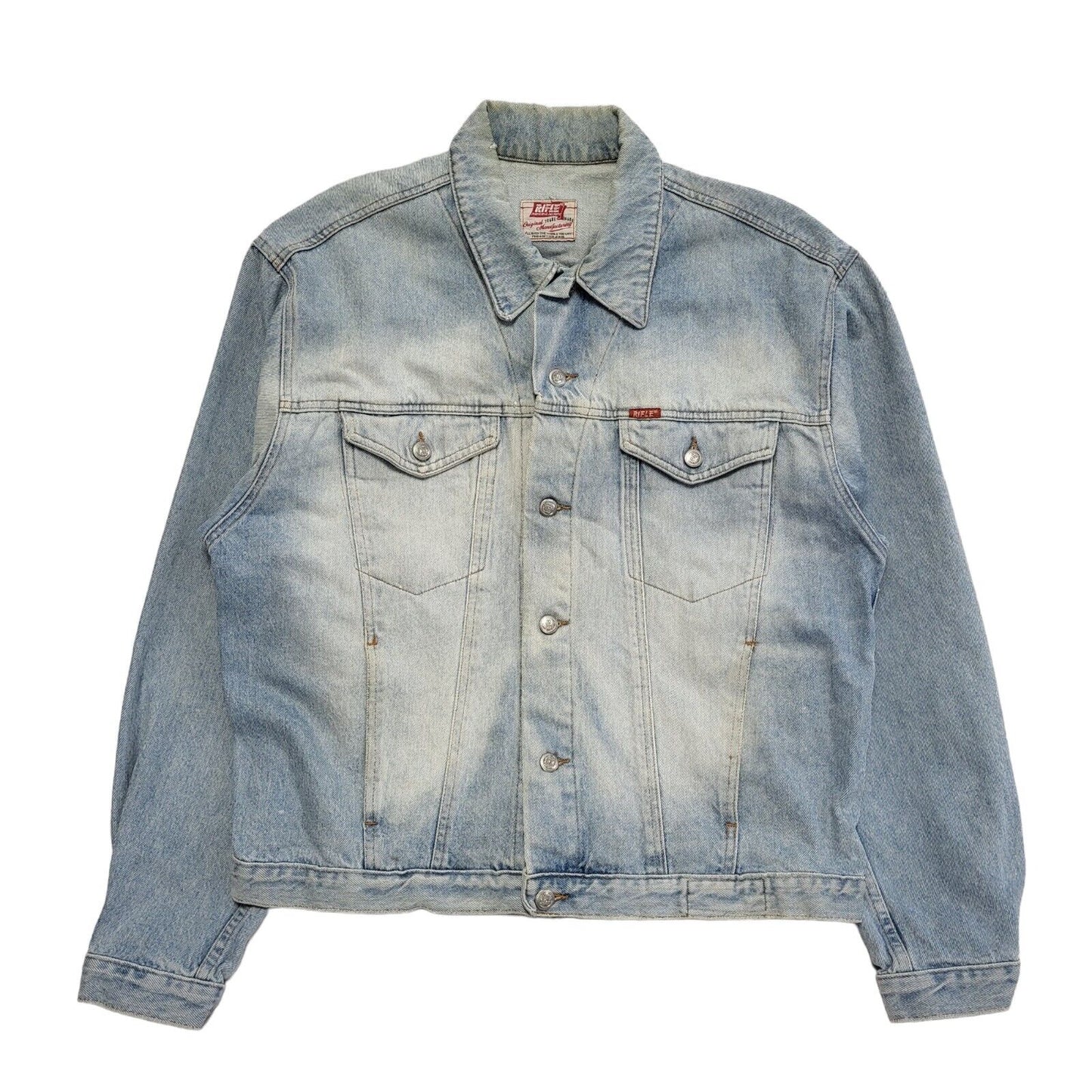 Rifle Vintage 90s Light Blue Denim Jacket Uk Men's Size XL