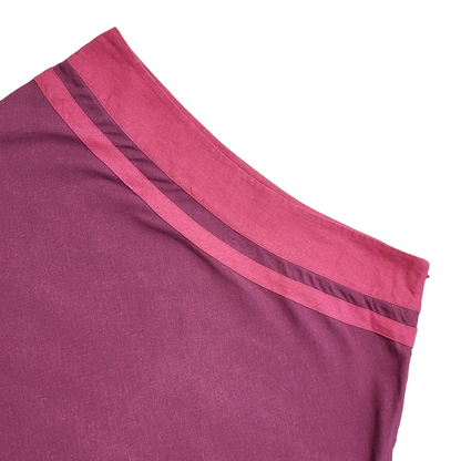 August Vintage 90's Pink & Purple Striped Midi A-Line Skirt Womens UK 14 W32
