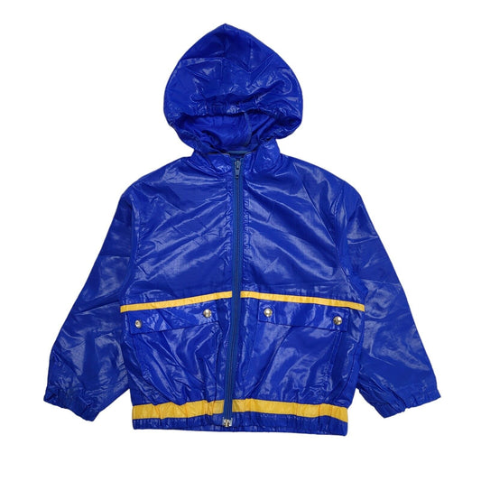 St Michael 90s Vintage Blue & Yellow Zipped Jacket Kids Age 5/6 Yrs