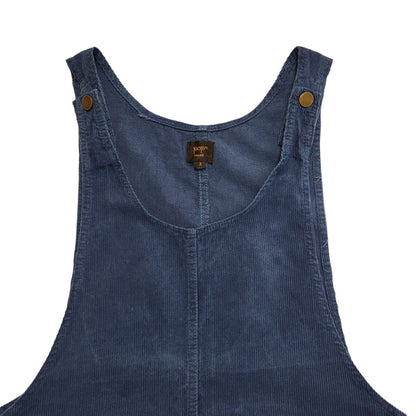 Pop Y2K Dark Blue Sleeveless Corduroy Dress Uk Women's  Size 16 W34-38