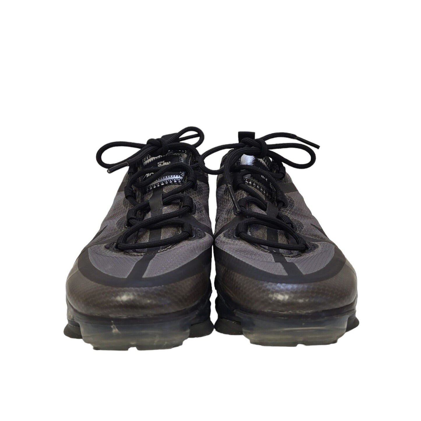 Nike Vapormax 2019 Grey Black Canvas Lace-Up Sports Trainers Girl's Uk Size 4