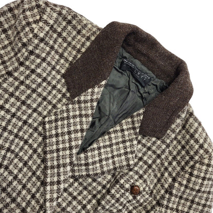 Amuleti Brown 80s Check Button Wool Jacket Uk Women's Size 14