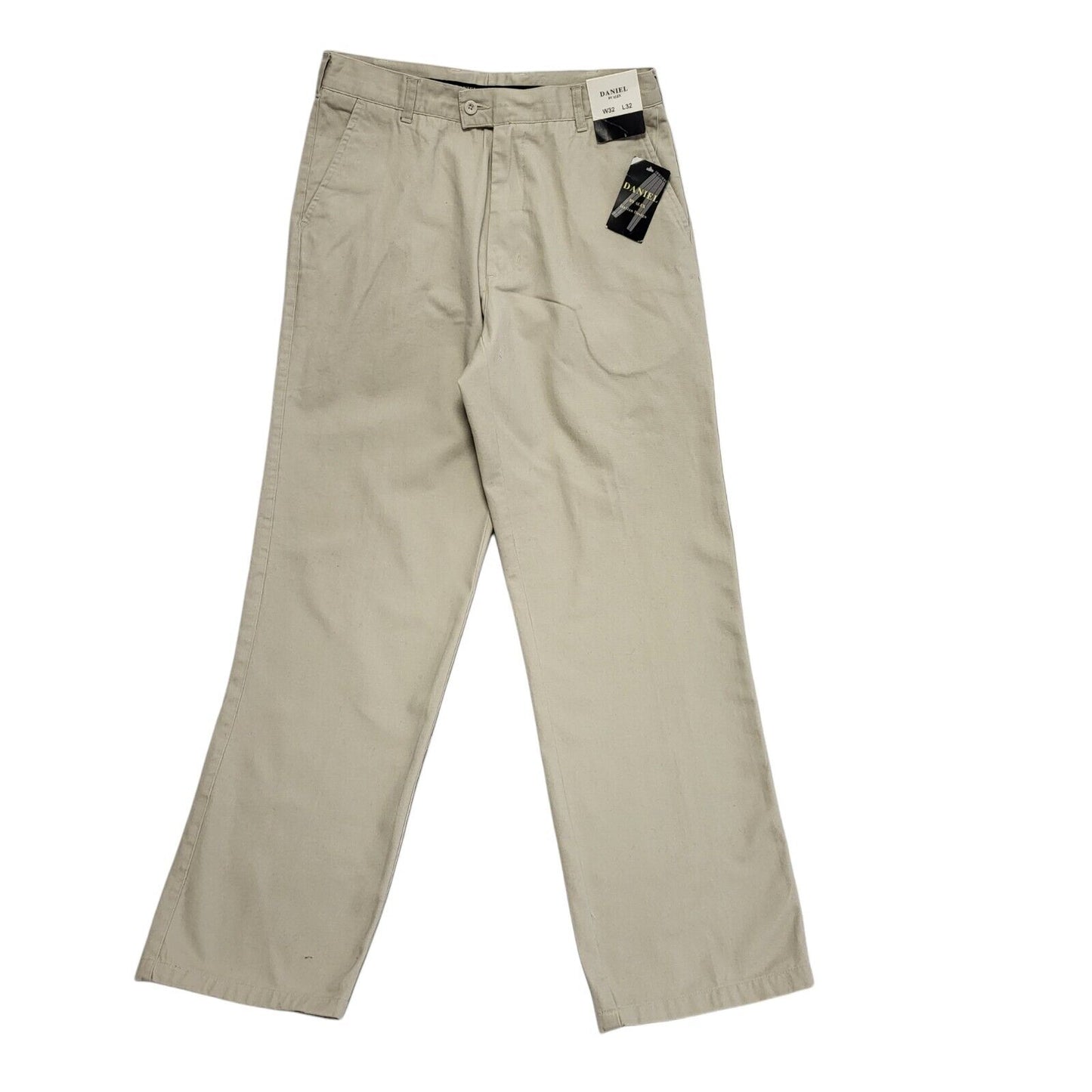 Daniel 90s Vintage Beige Straight Dress Trousers Uk Men's Size M W32 L32 Bnwt