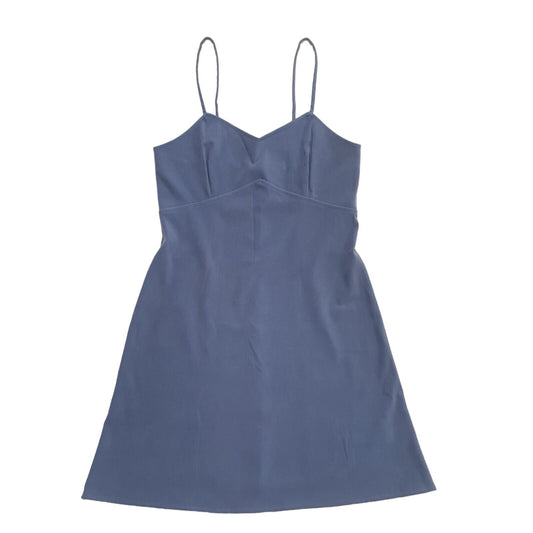 Next Vintage 90s Blue Spaghetti Strap Fit & Flare Dress Womens UK Size 14
