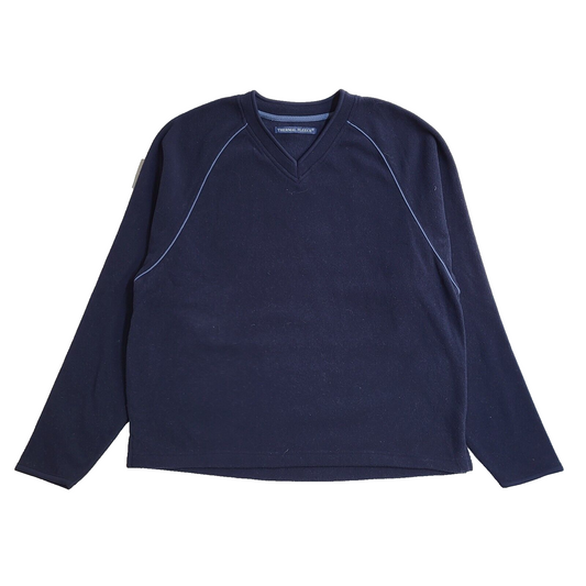 St Barrard Blue Thermal Fleece Vintage Y2K Sweatshirt UK Men's Size S
