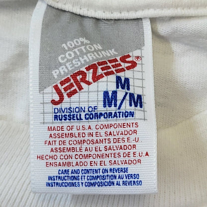 Jerzees 90s Vintage Waikiki Beach White Crew Neck T-Shirt Men's Size M