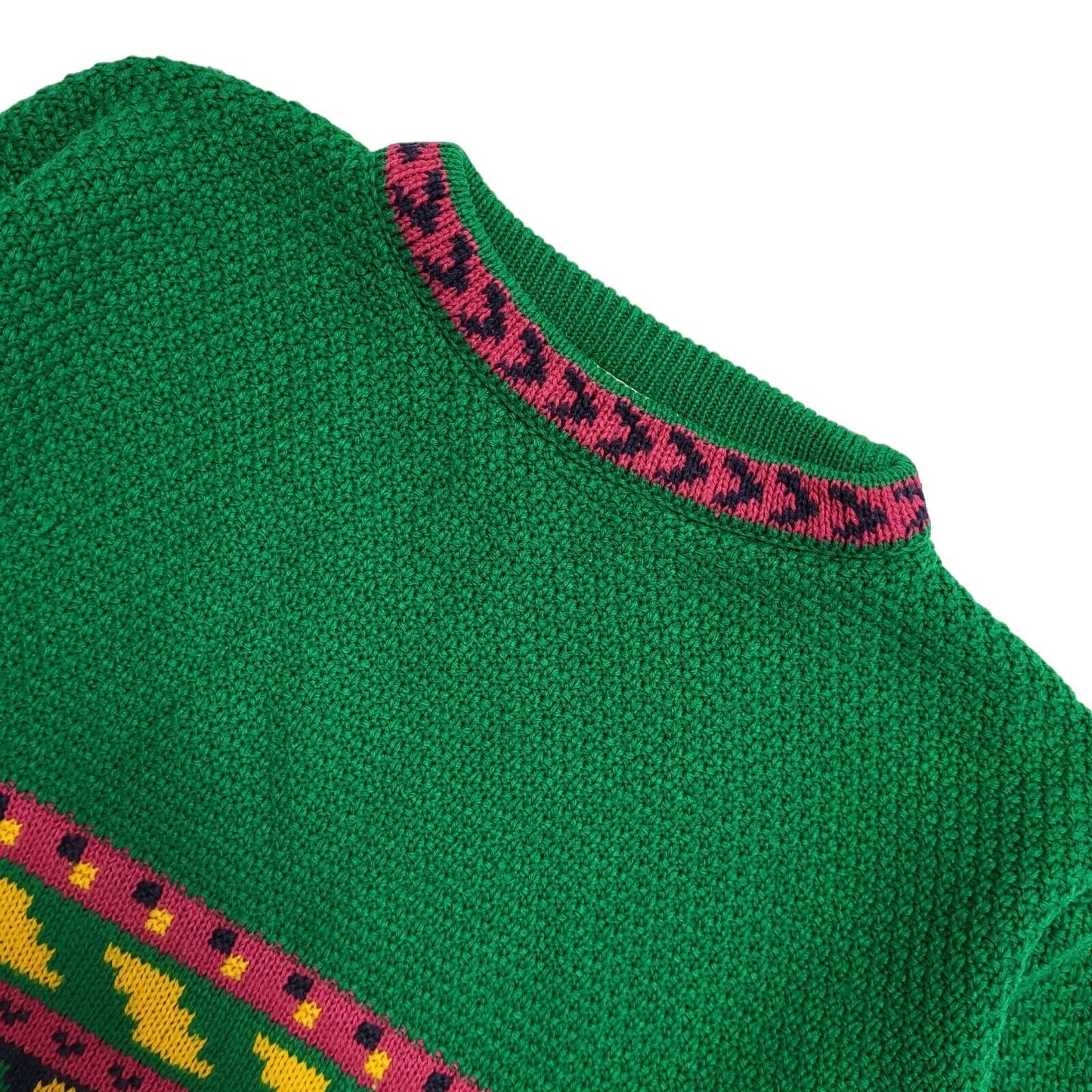 Next Preppy 90's Green Tassel Knit Long Sleeve Jumper Girls 5/6 Years