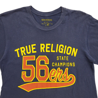 True Religion Blue Vintage Y2K  Short Sleeve T-Shirt Uk Men's S