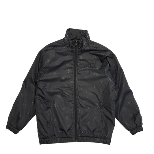 Calvin Klein Black Y2k Zipped Bomber Jacket Uk Men's Size XL