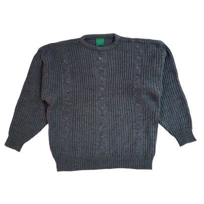 Canda Vintage 90's Blue Knitted Acrylic Jumper UK Men's Size Large