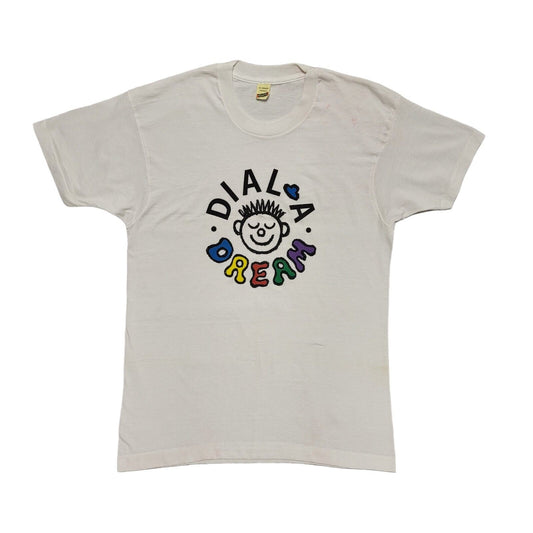 Screen Stars 90s Vintage White Dial a Dream Single Stitch T-Shirt Mens Size XL