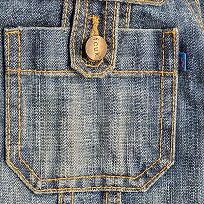 FCUK Jeans Vintage Mid Blue 90s Denim Jacket Uk Women's Size 8