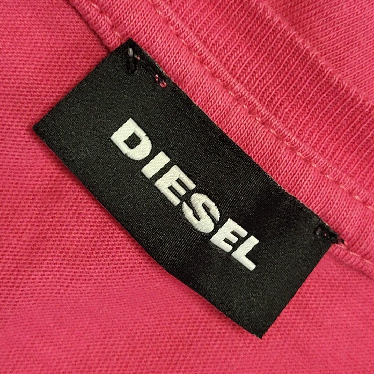 Diesel Pink Y2k Round Neck T Shirt Uk Women's Size Small