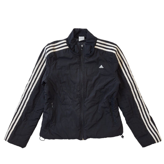 Adidas Y2K Vintage Black & White Zipped Up Sports Jacket Women's Size 16