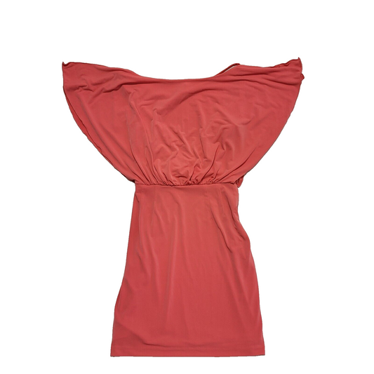 Vintage 90s Pink Winged Sleeve Dress Uk Women's Size 10 W28
