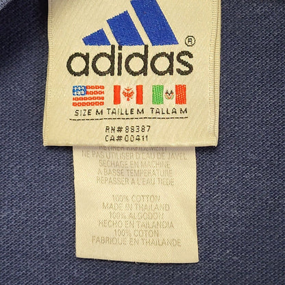 Adidas 90s Vintage Navy Blue V-Neck Sweatshirt Men's Size M
