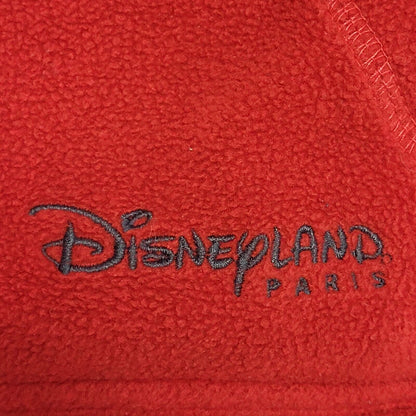 Disneyland Vintage 90s Red Fleece Hoodie Uk Women's Size XL