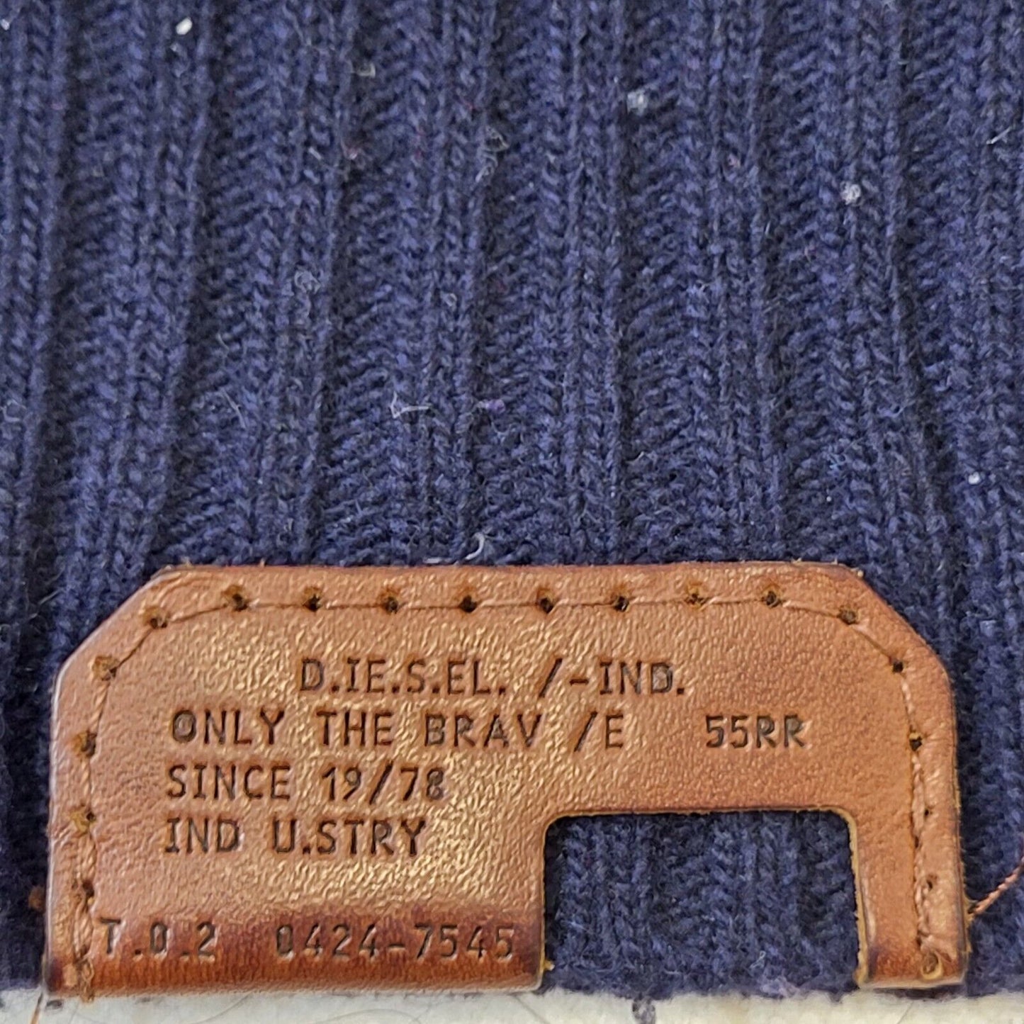Diesel Tricot & Co Blue & Red Round Neck Jumper Women's Medium