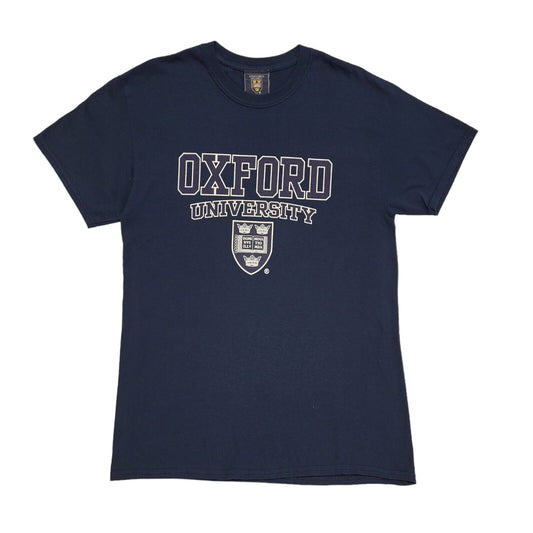 Oxford Uni Navy Blue Vintage 90s Short Sleeve T-Shirt Uk Men's M