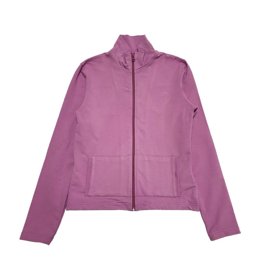 Elle Sport Y2K Purple High Neck Zip Up Sweatshirt Womens UK Size Medium