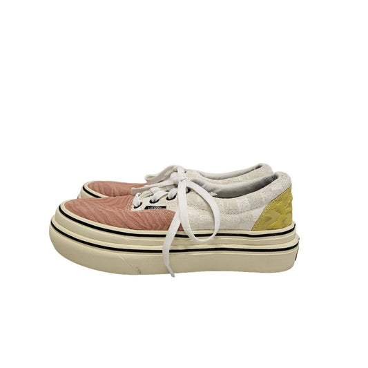 Vans Platform White Pink Lace-up Rubber Sole Trainers Women's UK 3 Eu 35