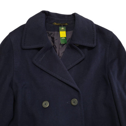 Marks & Spencer Vintage 90s Navy Blue Button Over Coat Women's Size 16 Bnwt
