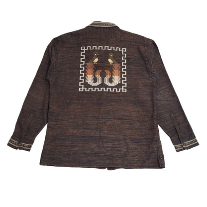 Vintage 80s Brown Button-Up Shackett Jacket Uk Men's Size Large