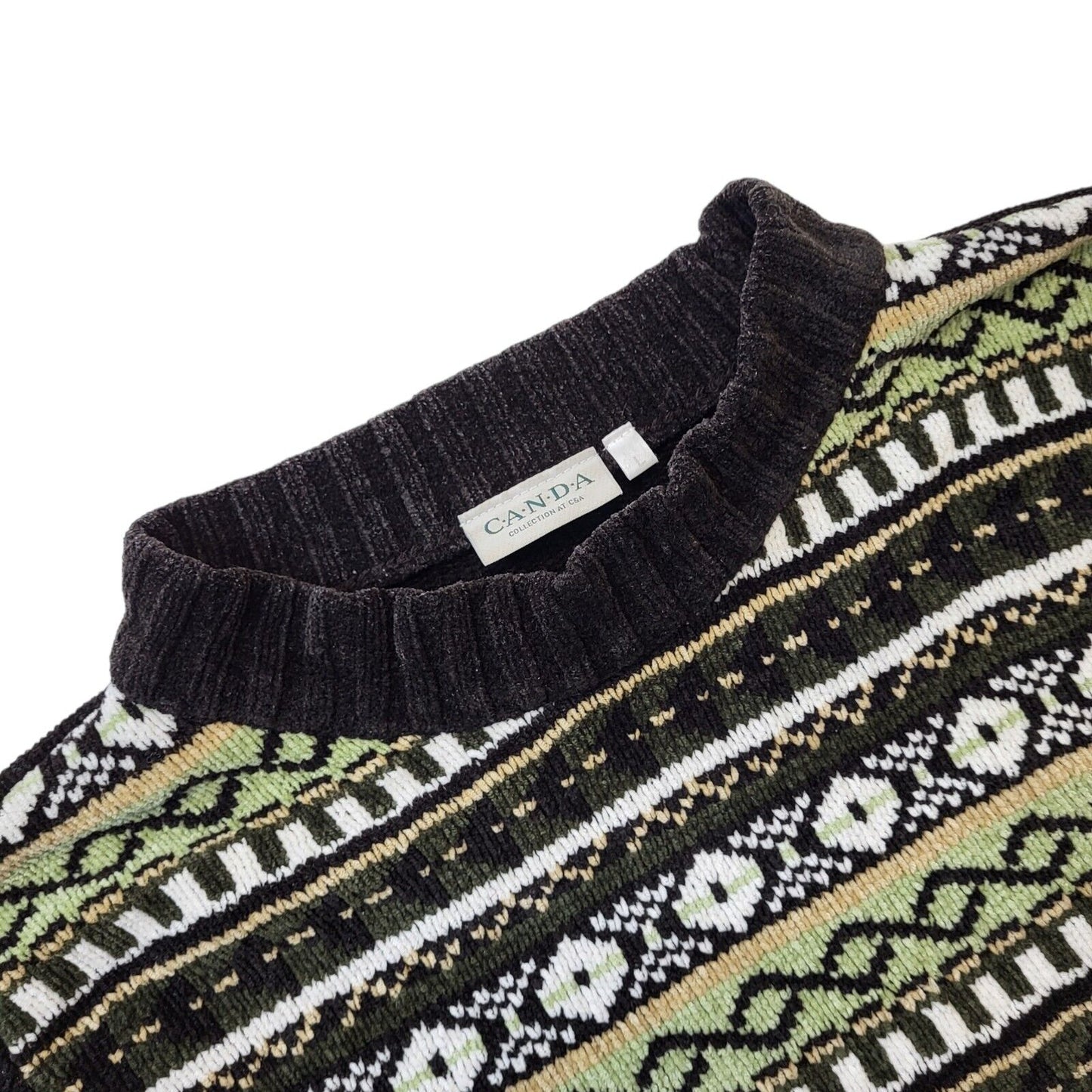 Canda 90s Vintage Acrylic Round Neck Jumper Women's Size L