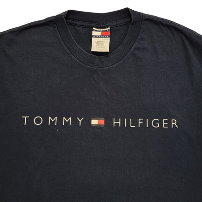 Tommy Hilfiger Navy Blue Vintage 90s T-Shirt Uk Men's Size XL