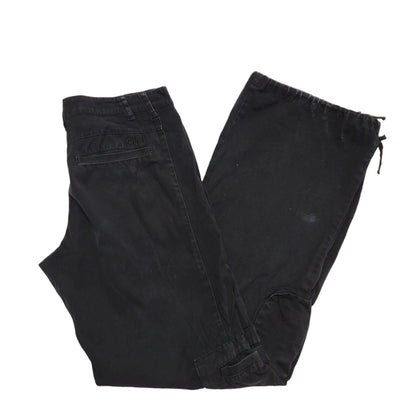 Baggy Black Cargo Pants Womens W32