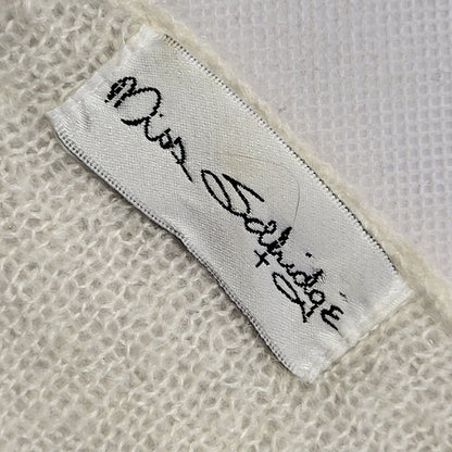 Miss Selfidge Vintage 90's Cream  Button Tie Front Floral Cardigan Womens UK M/L