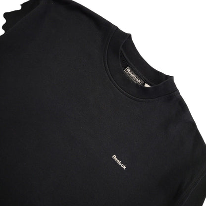 Reebok Essentials Spell Out  Vintage Y2K Black Sweatshirt Women's Size UK 14
