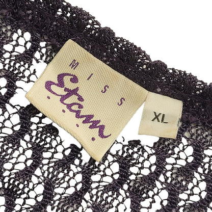 Miss Etam 90s Vintage Purple Lace Cardigan Uk Women's Size XL