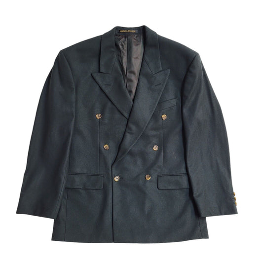 St Michael Vintage 90's Green Double Breasted Button Jacket UK Men's Size M