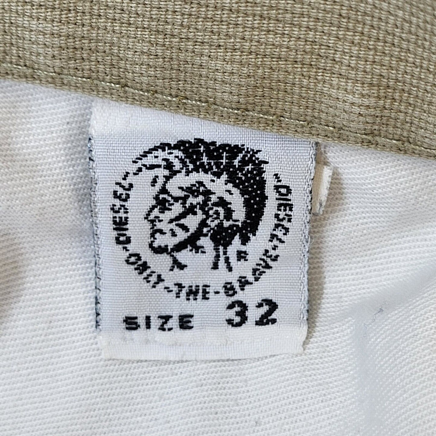 Diesel Y2k Vintage Beige Straight Denim Jeans Men's Size M W32 L32