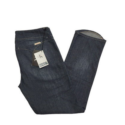 Calvin Klein 90s Vintage Dark Blue Straight Denim Jeans Uk Women's 8 W27 L26