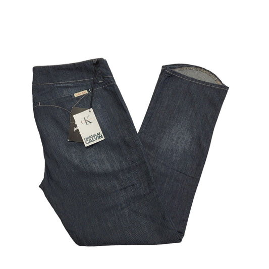 Calvin Klein 90s Vintage Dark Blue Straight Denim Jeans Uk Women's 8 W27 L26