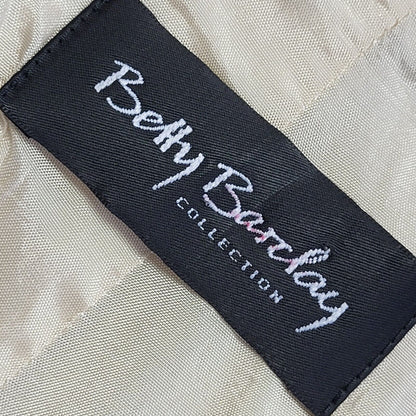 Betty Barclay Vintage 90s Beige Solid Blazer Jacket Womens Size 16