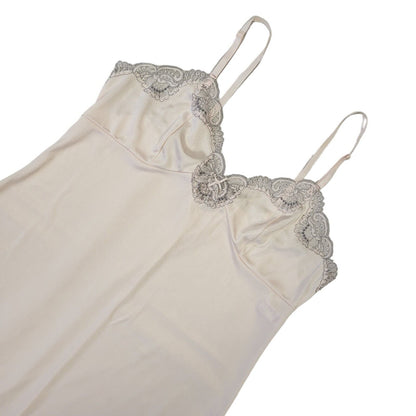 Vintage 90s Peach Sleeveless Night Dress Uk Women's Size 16