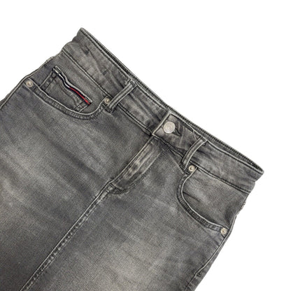 Tommy Hilfiger Vintage 90's Grey Short Denim Skirt Womens UK 6-8 W25