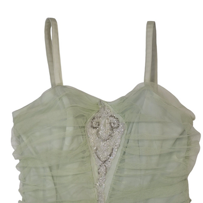 Jessica McClintock Y2K Light Green Prom Dress Women's 12