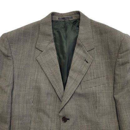 Next Vintage 80s Black/Grey Wool Suit Jacket Uk Men's Size XL 44"