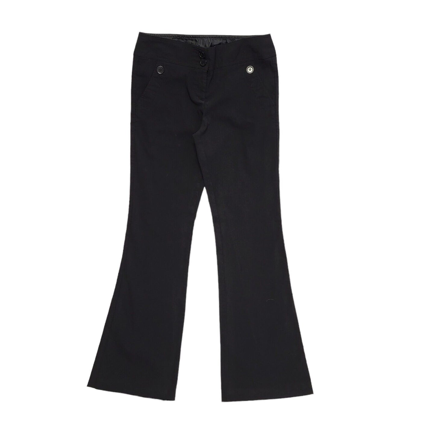 New Look Vintage 90's Black Bootcut Trousers Uk Women's 12 W30 L30